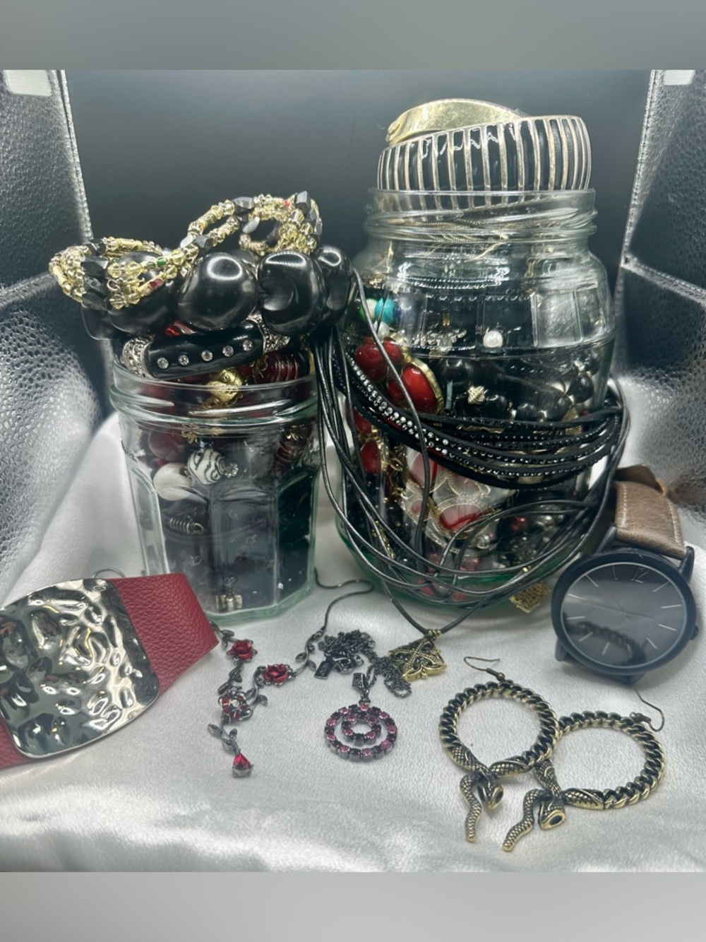 Giant Goth Theme Costume Jewelry Lot
